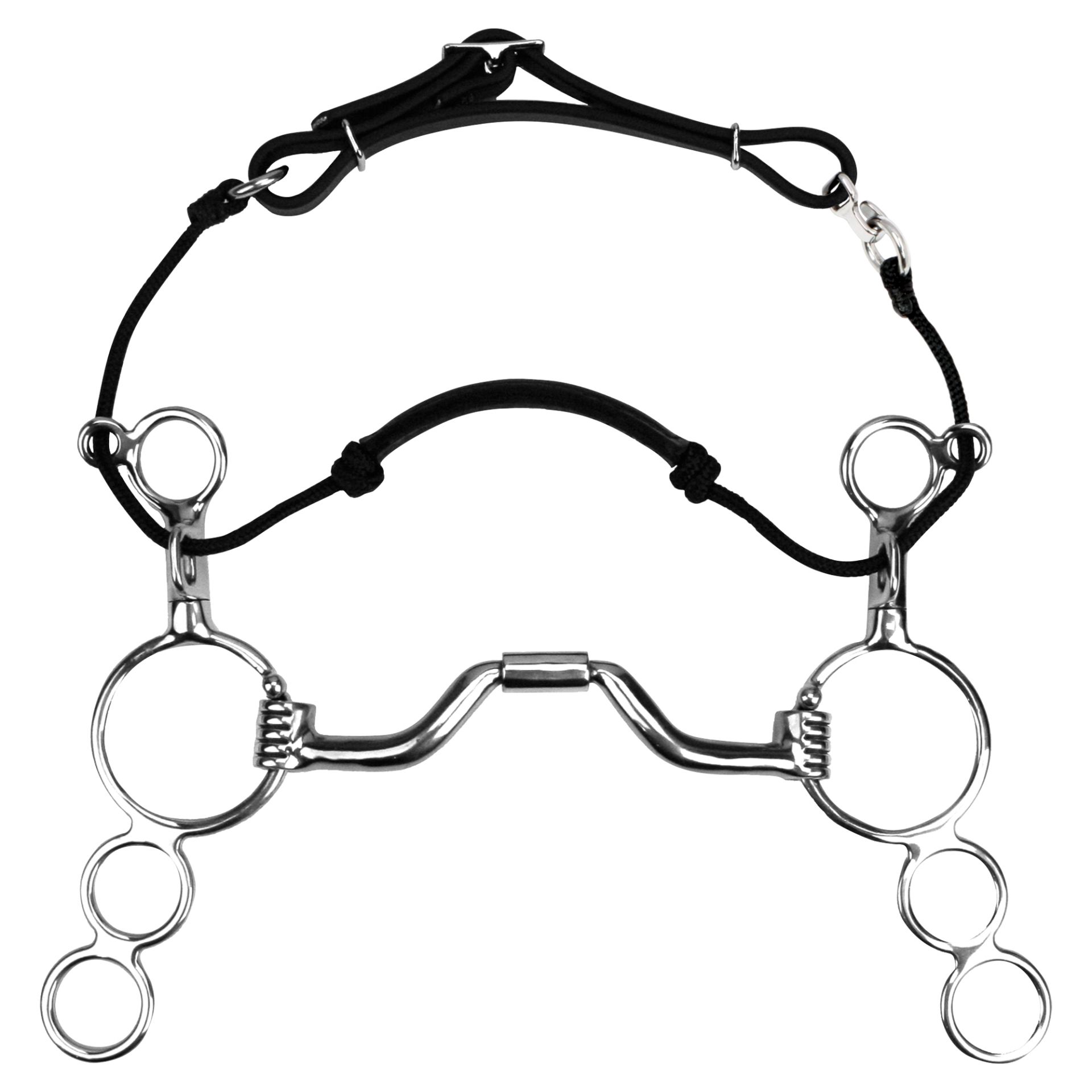 Myler 3 3/8″ Medium Dee without Hooks with Low Port Comfort Snaffle - A Better Bit